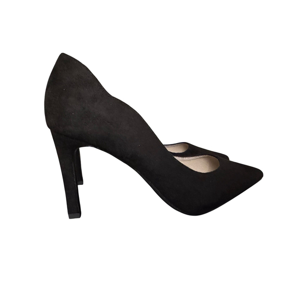 French Connection Women’s Scallop Black Heels Size 7M New In Box - Picture 3 of 7